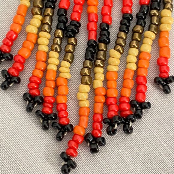 Unsigned Papparazi Colors Of The Wind Earrings Colorful Seed Bead Dangle Drop - Picture 6 of 7